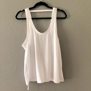Lululemon White Open Back Tank Size 6